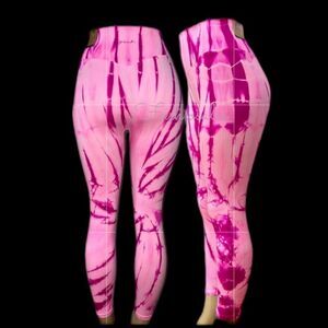 Victoria's Secret Pink and Purple Tie-Dye Leggings